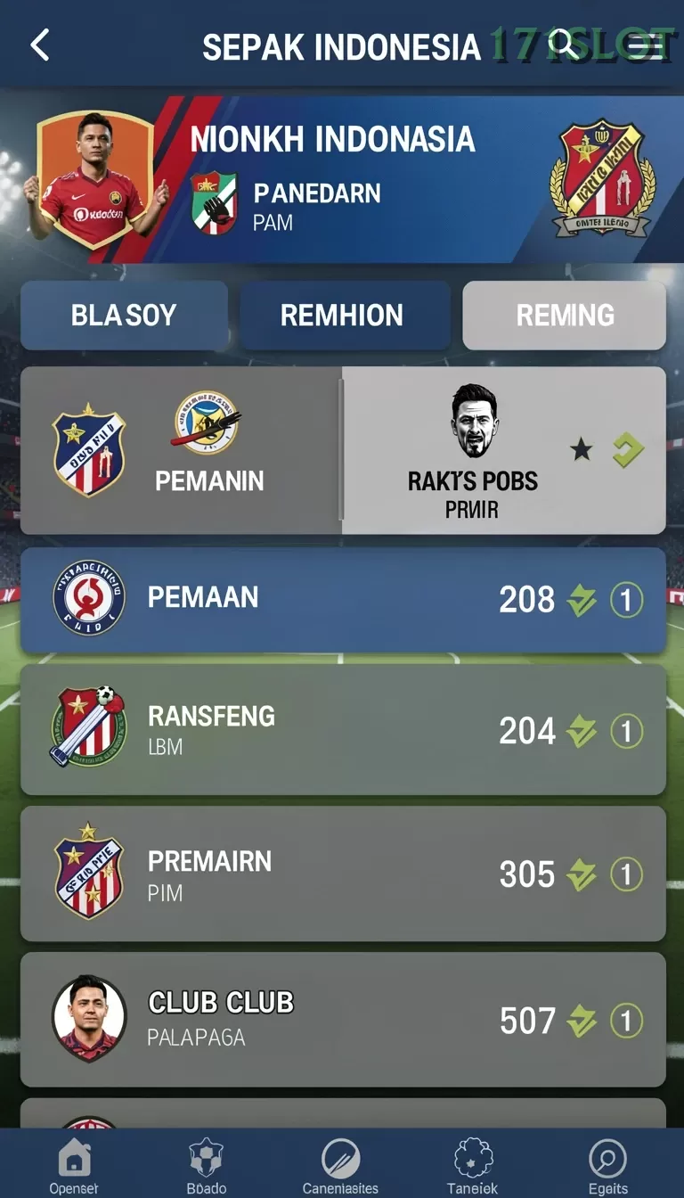 Cuplikan layar WDBOS — menu navigasi